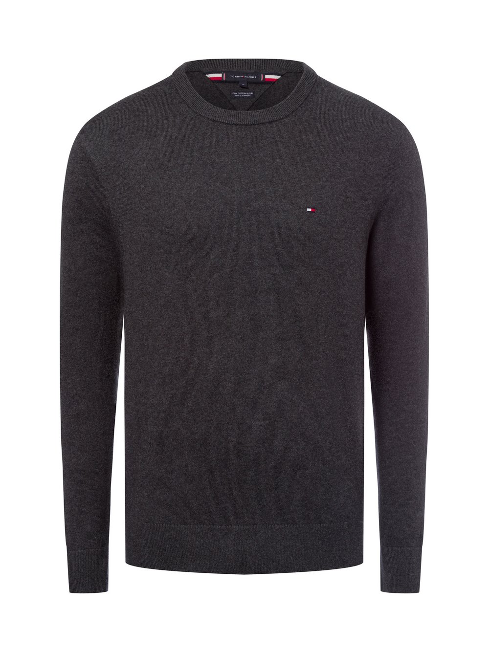 Tommy Hilfiger Sweter z dodatkiem kaszmiru Mężczyźni Bawełna szary, M