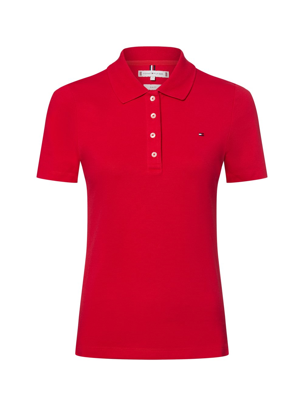 Tommy Hilfiger Damska koszulka polo Kobiety Bawełna czerwony, XL