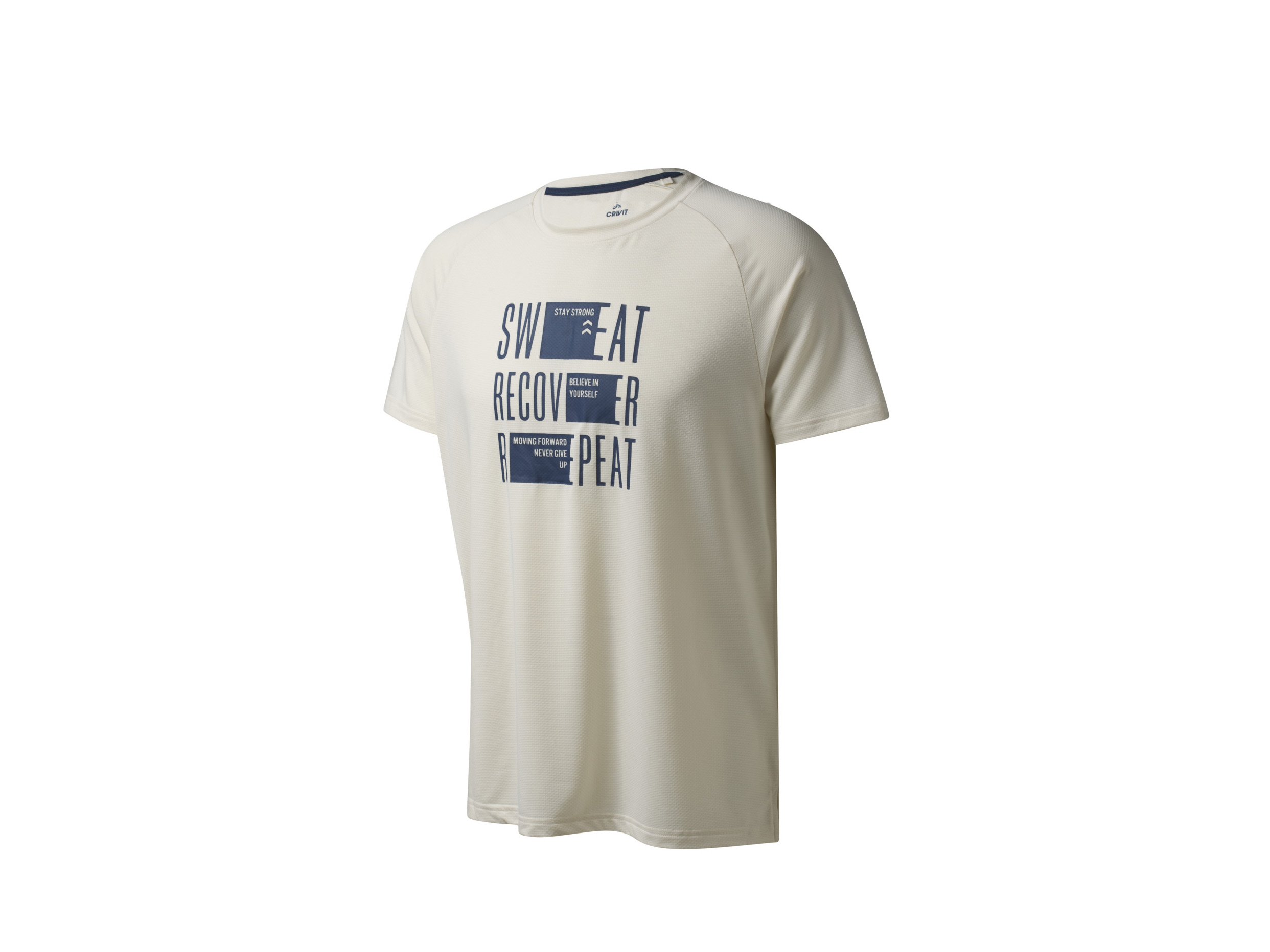 CRIVIT T-shirt funkcyjny męski z efektem pochłaniania zapachów (Kremowy, M (48/50))