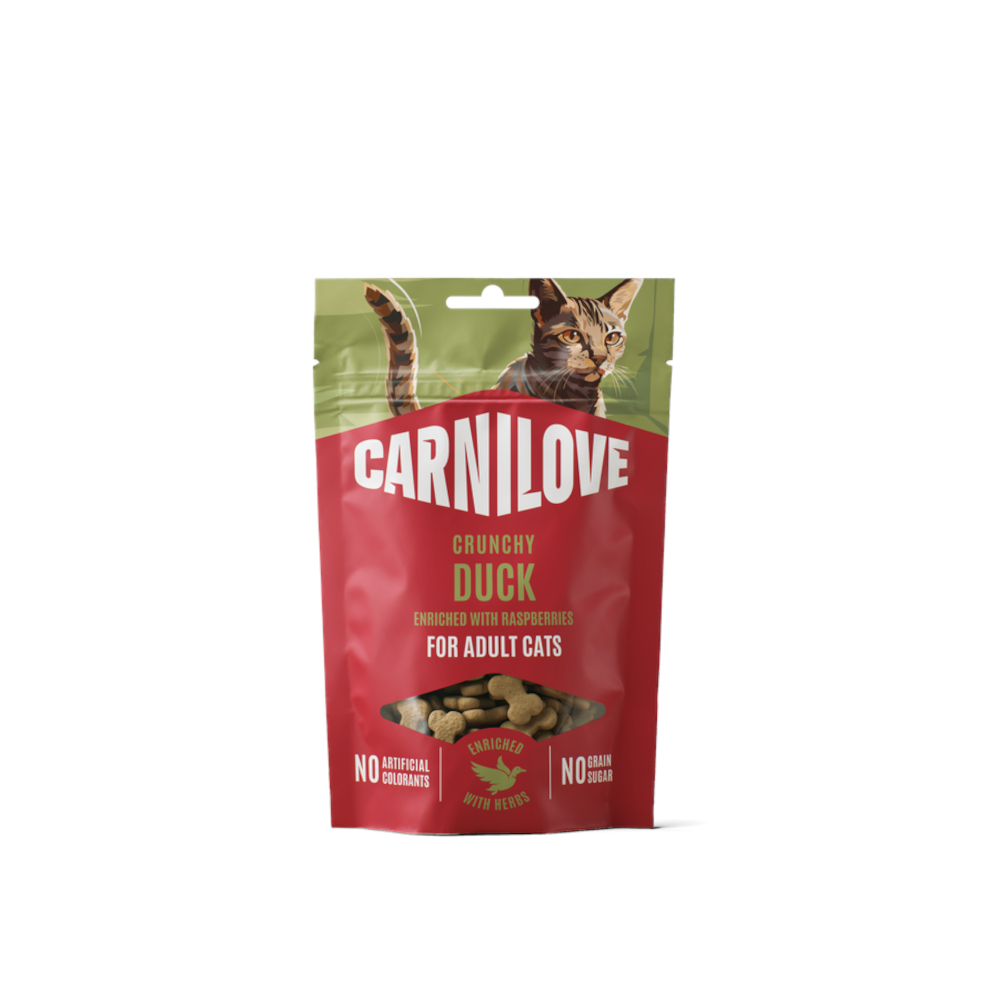 Carnilove Cat Crunchy Snack - Kaczka z malinami, 4 x 50 g