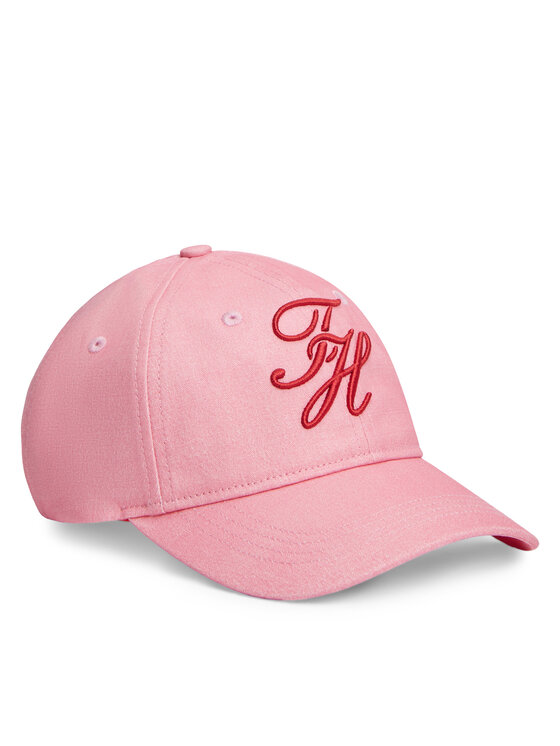 Tommy Hilfiger Czapka z daszkiem Logo Embroidery Baseball Cap AW0AW18338 Różowy
