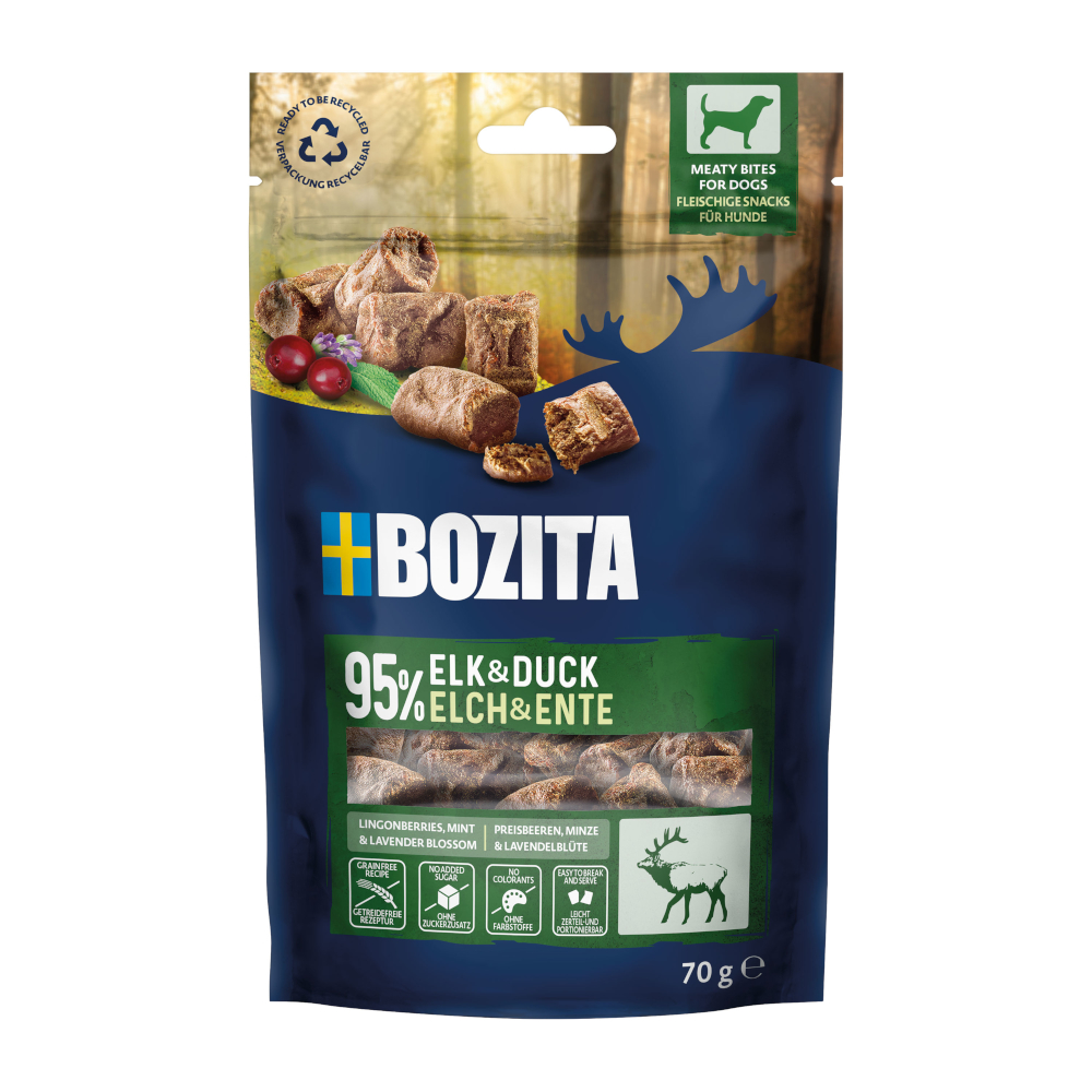 10 x 70 g Bozita Meaty Bites w super cenie! - Kaczka i łoś