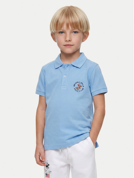 Beverly Hills Polo Club Polo P-SS26B-P42560 Niebieski Regular Fit