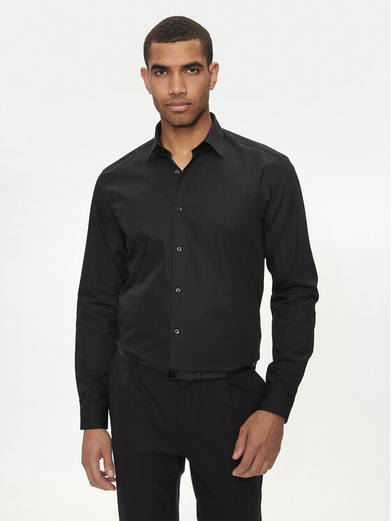 Hugo Koszula Valerio 50519812 Czarny Modern Fit