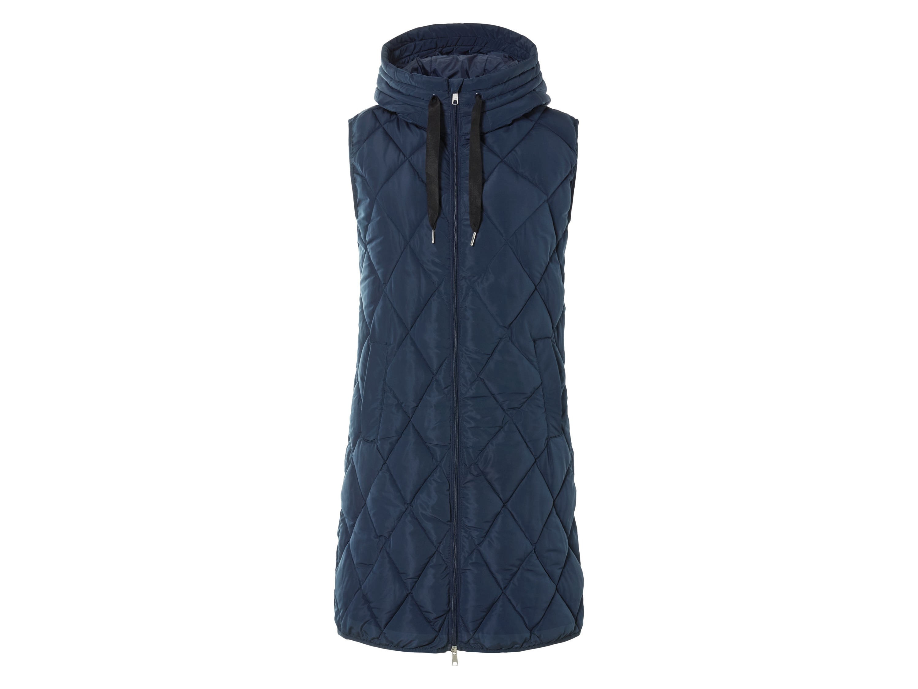 esmara® Kamizelka pikowana damska długa (Granatowy, S (36-38))