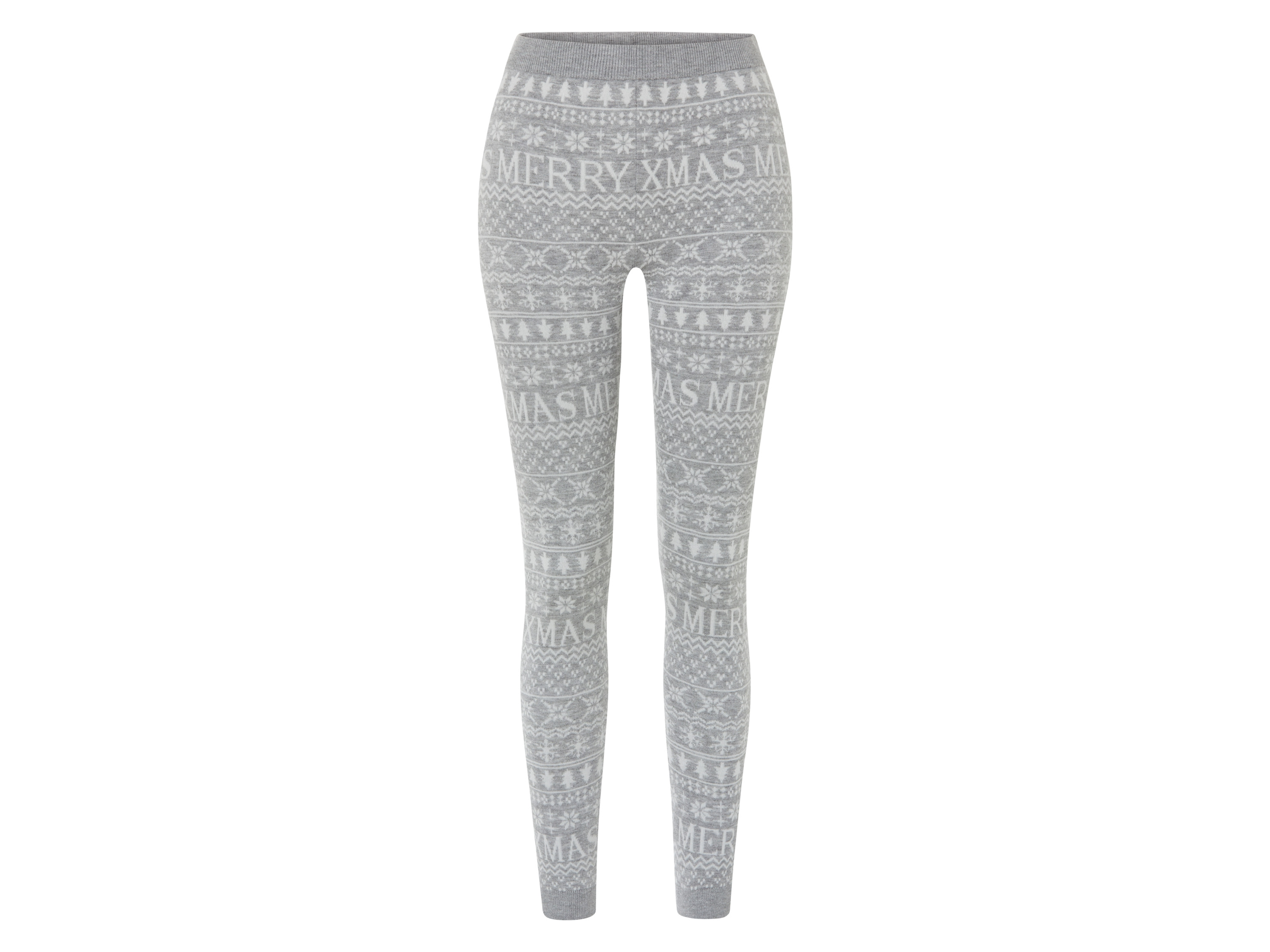 esmara® Legginsy damskie z motywem świątecznym (XS (32/34), Szary)