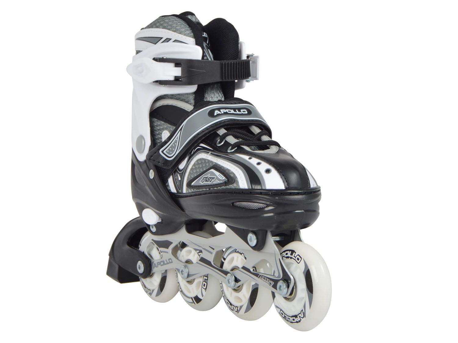 Apollo Łyżworolki Super Blades, regulowany rozmiar (Czarny, M (35-38))