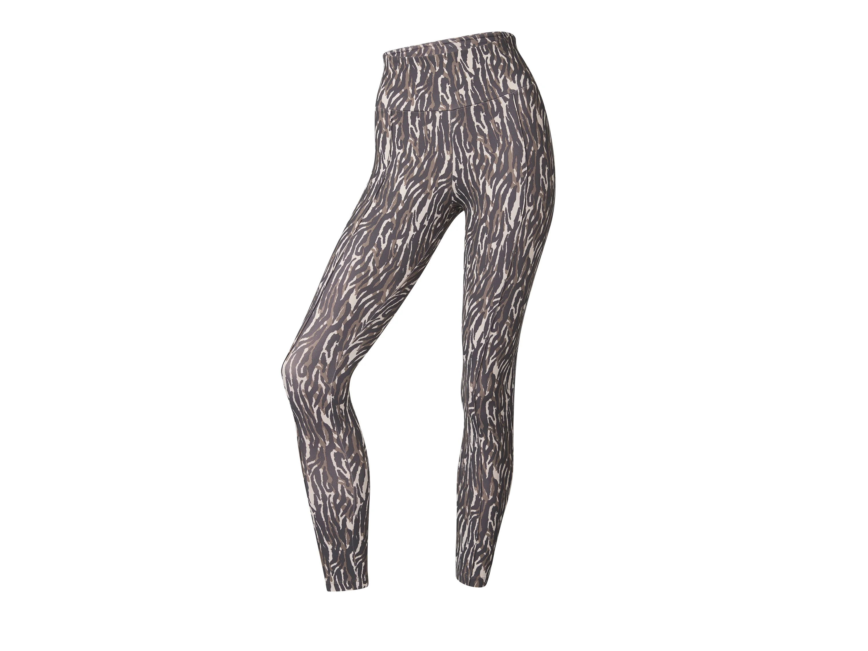 CRIVIT Legginsy sportowe damskie (XS (32/34), Wzorzysty/brązowy)