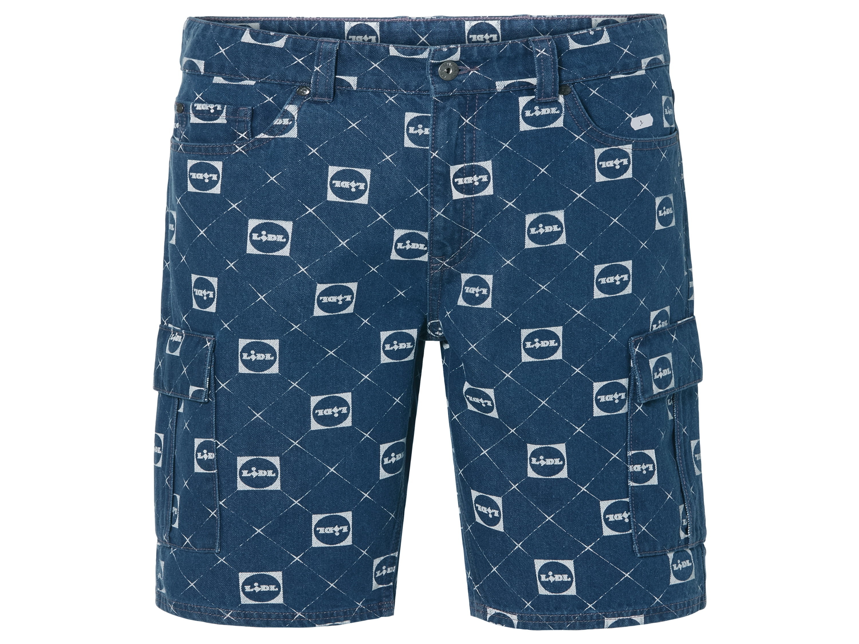 LIVERGY® Szorty jeansowe męskie z kolekcji Lidla (Wzorzysty/niebieski, 34)