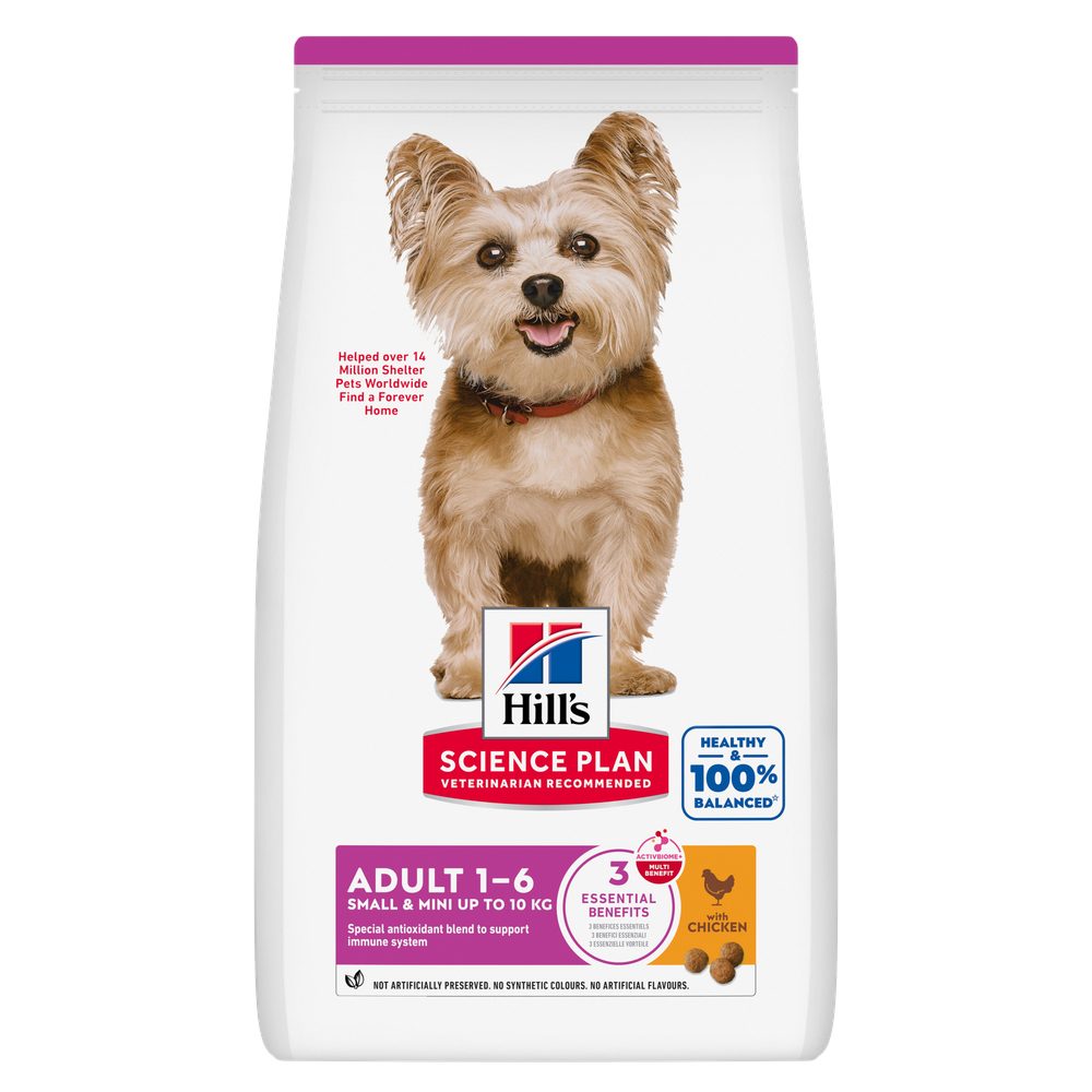 Dwupak Hill's - Adult 1–6 Small & Mini, kurczak, 2 x 6 kg