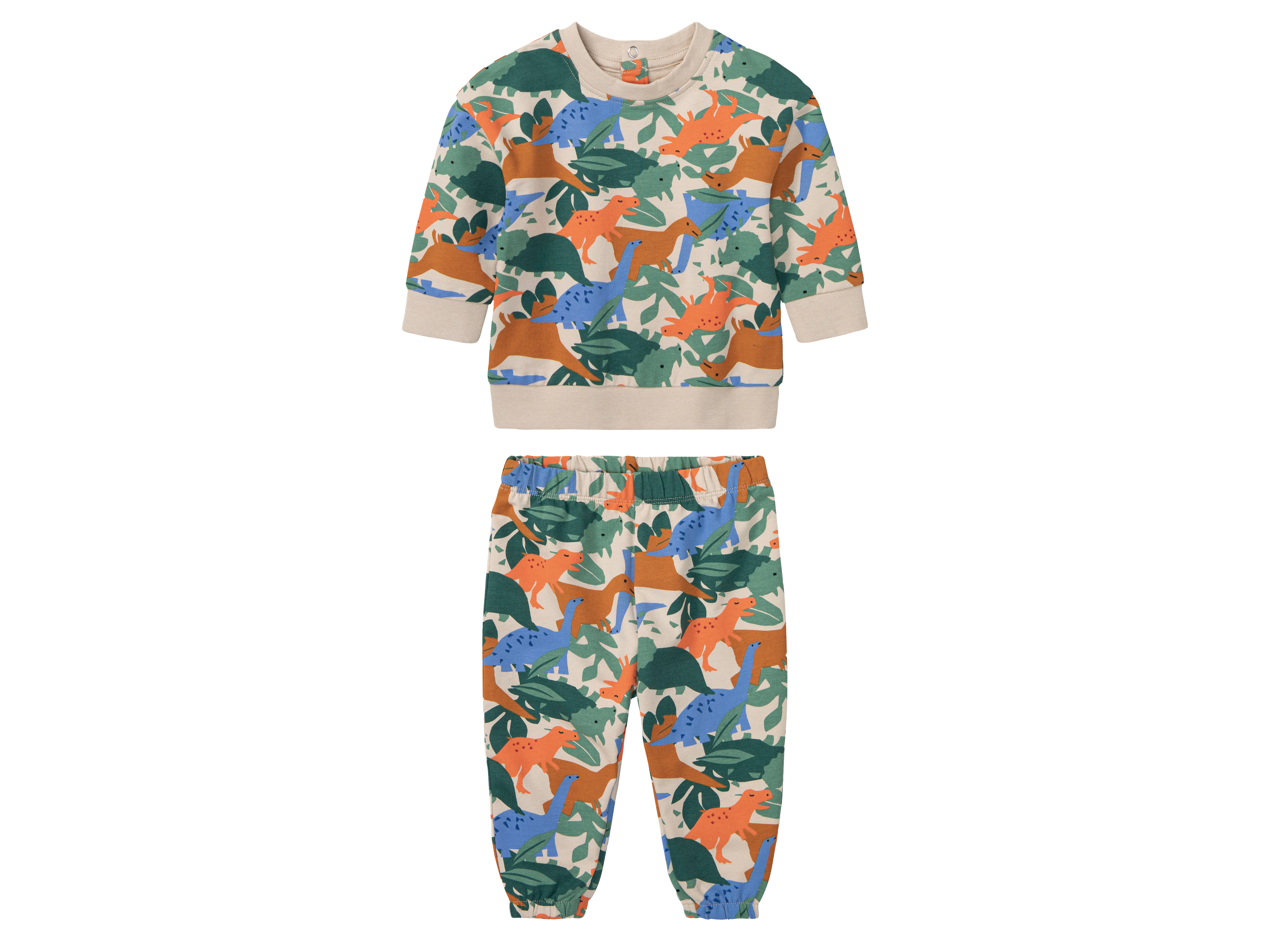 lupilu® Dres niemowlęcy chłopięcy, 2-częściowy, z bawełną organiczną (Szary, 50/56)