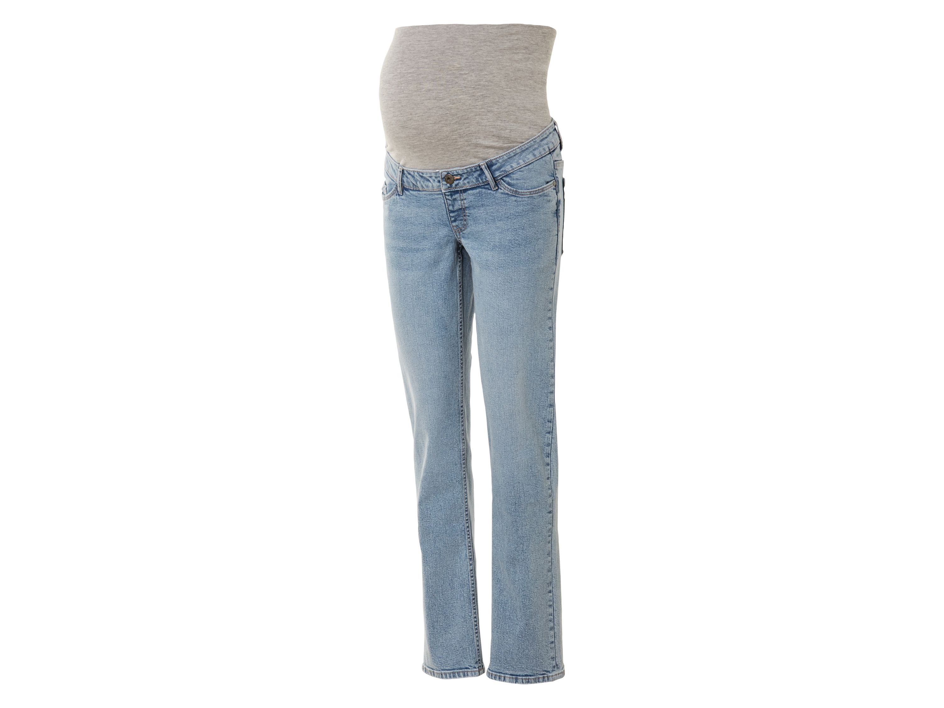 esmara® Jeansy ciążowe damskie, straight fit (Jasnoniebieski, 44)