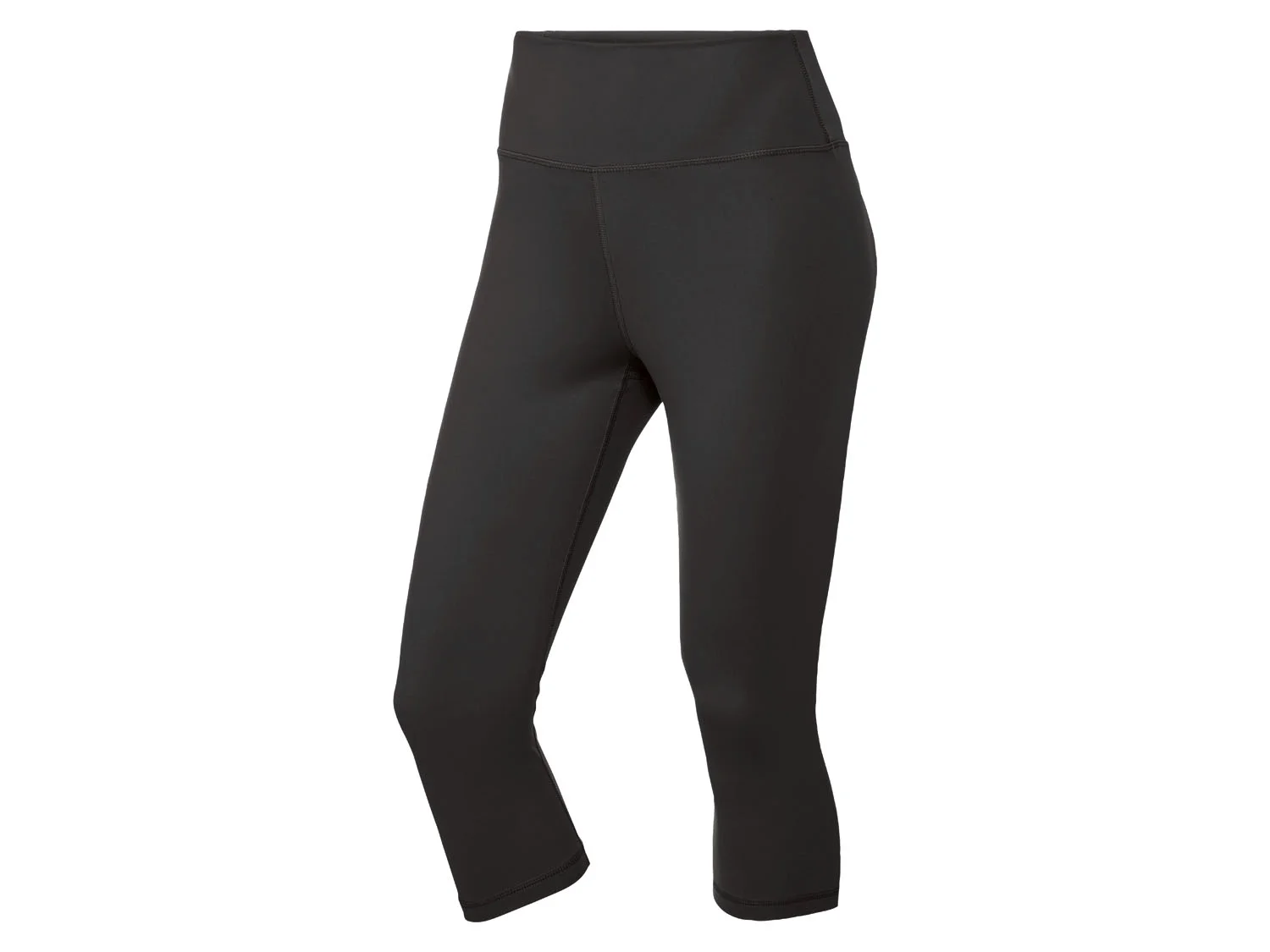 CRIVIT Legginsy sportowe damskie 3/4 (S (36/38), Czarny)