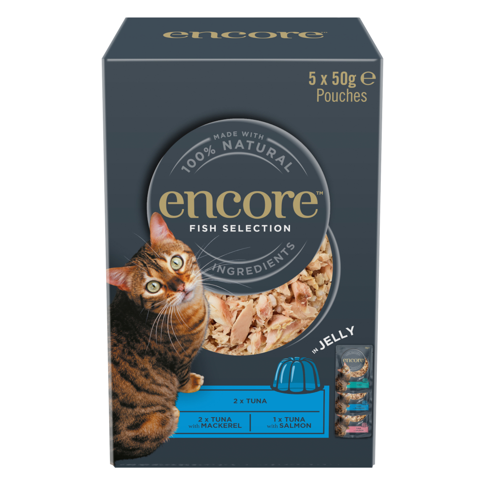 Pakiet mieszany Encore w galarecie, saszetki, 20 x 50 g - Fish Selection
