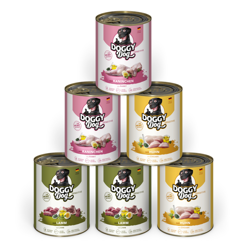 Korzystny pakiet DOGGY Dog Adult, 24 x 800 g - Pakiet mieszany Sensitive (3 odmiany)