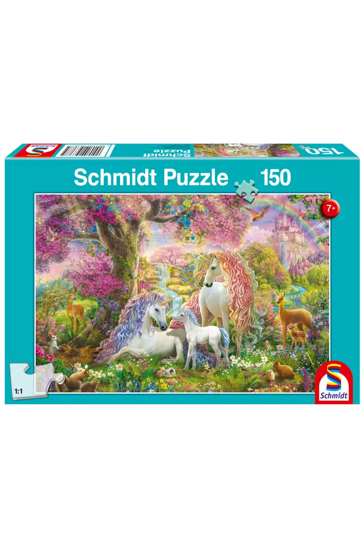 Puzzle 150 el. Rodzina jednorożców