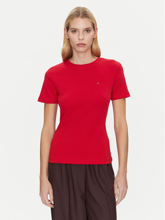 Tommy Hilfiger T-Shirt New Cody WW0WW40587 Czerwony Slim Fit
