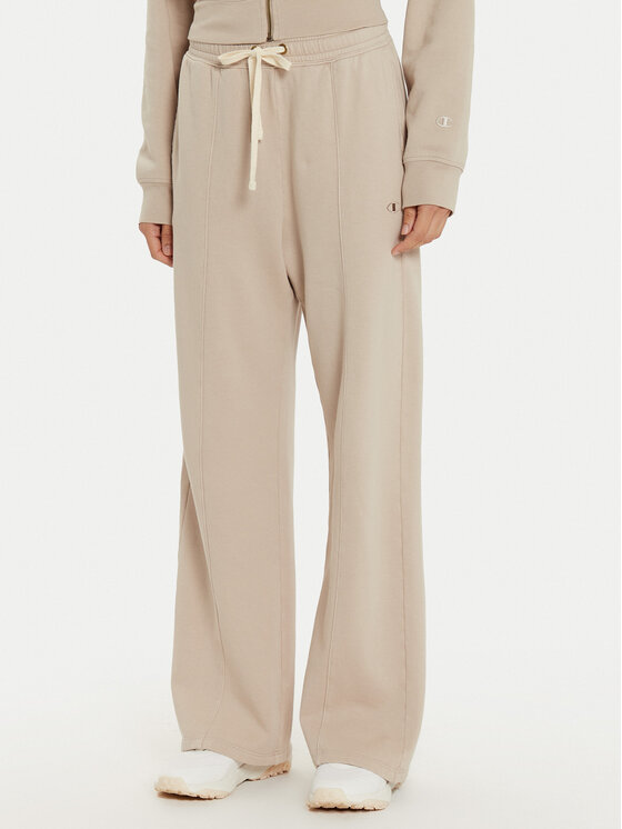 Champion Spodnie dresowe 117638 Beżowy Wide Leg