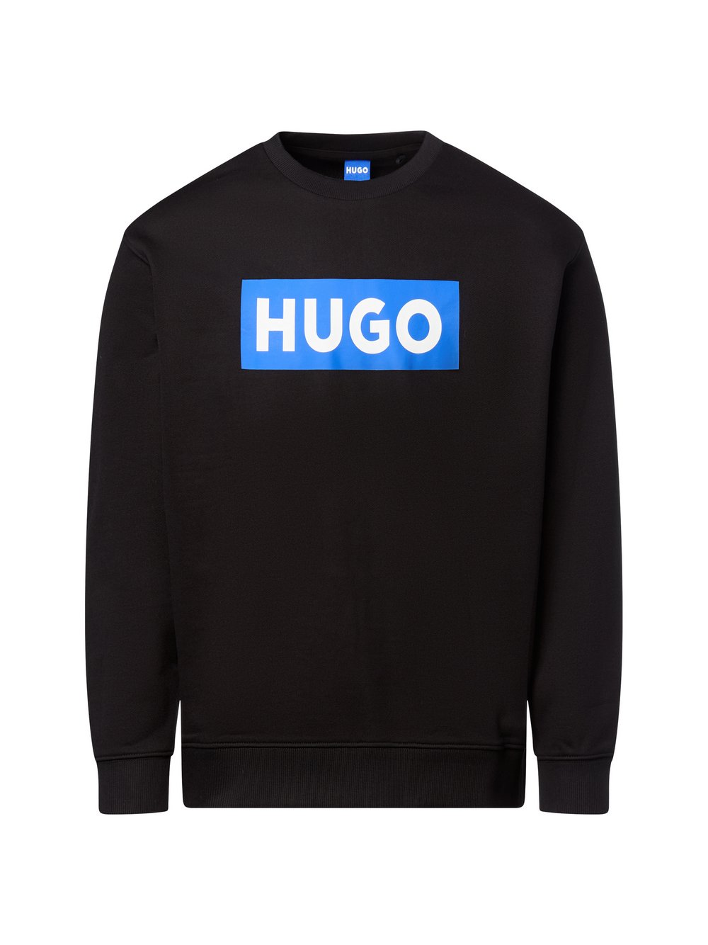 HUGO BLUE Bluza damska - Classic Crew Kobiety Bawełna czarny|niebieski, XS