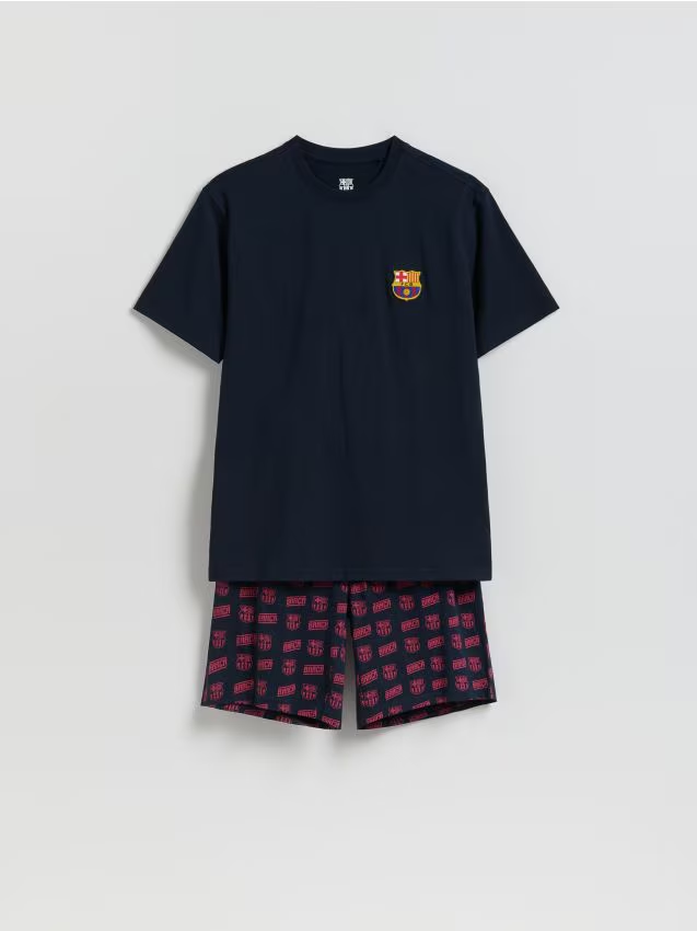 Reserved - Dwuczęściowa piżama FC Barcelona - granatowy