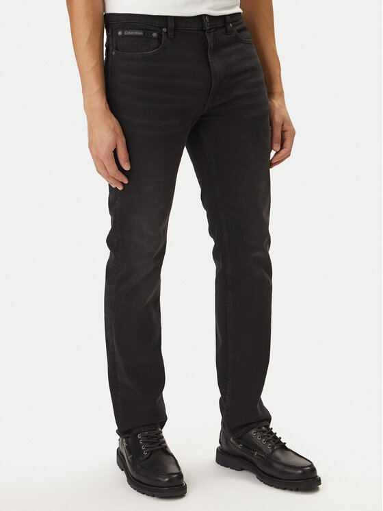 Calvin Klein Jeansy LV04RF938G Czarny Straight Fit