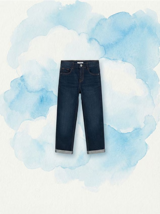 Reserved - Jeansy regular fit - granatowy
