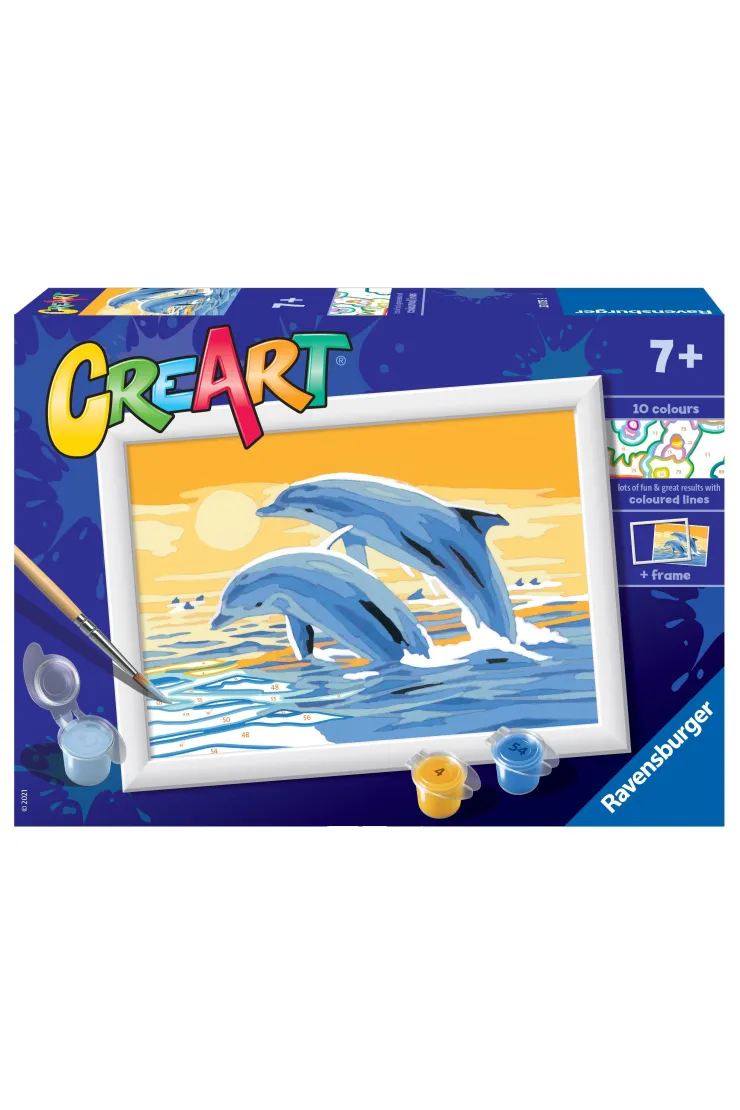 Malowanie po numerach CreArt - Delfiny