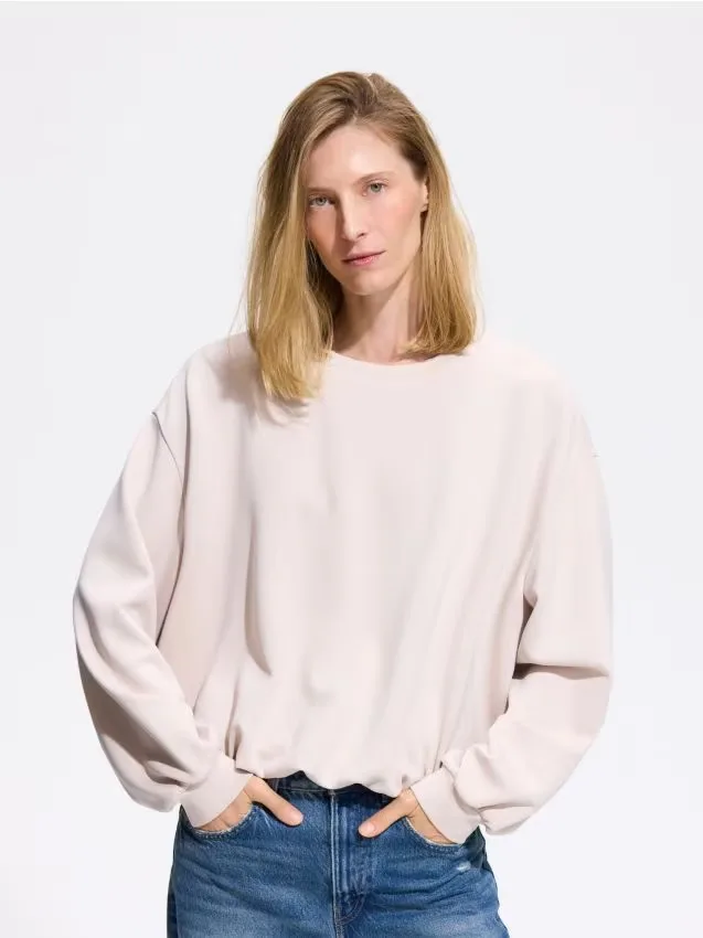Reserved - Bluza z modalem - beżowy