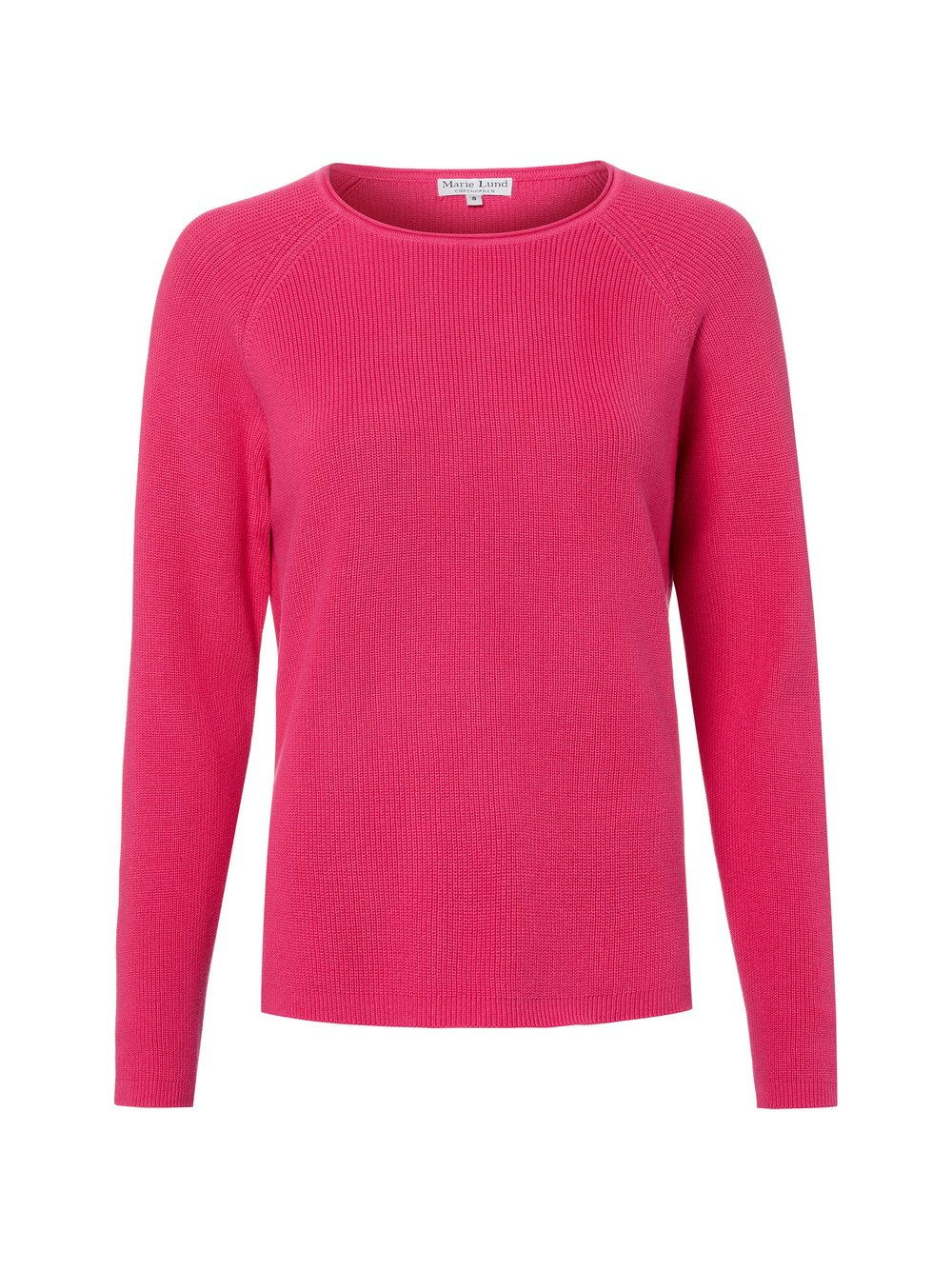 Marie Lund Sweter damski z dzianiny Kobiety Bawełna wyrazisty róż, XL