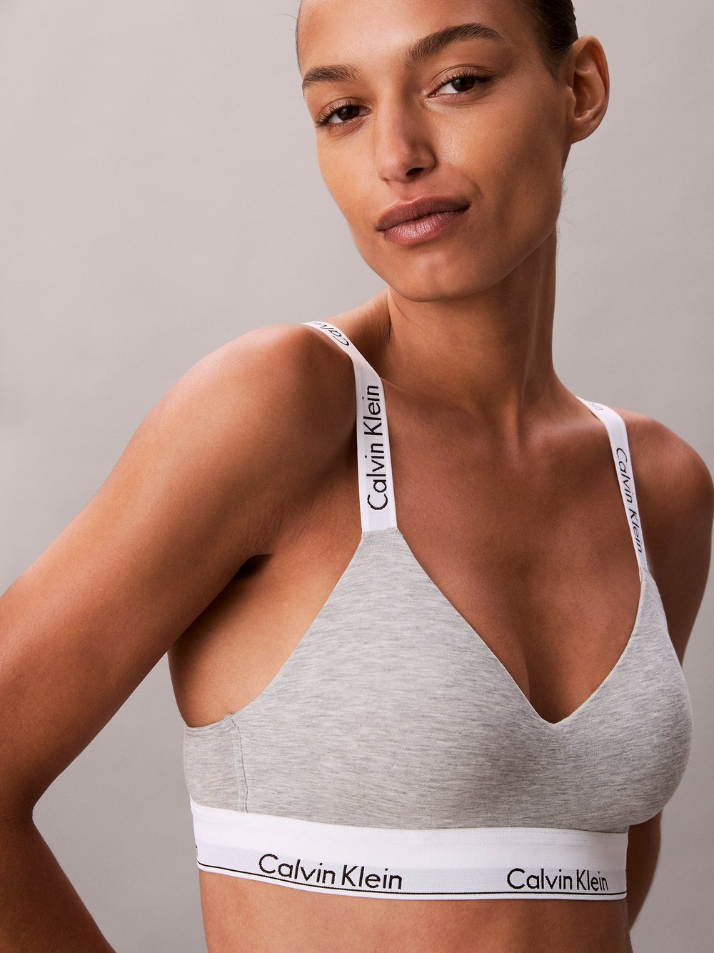 Calvin Klein Biustonosz damski - usztywniany Kobiety Dżersej szary, XS