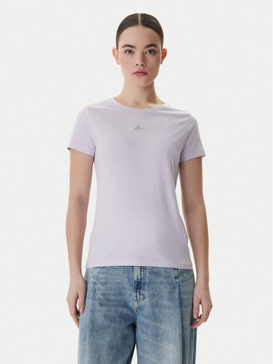 BOSS T-Shirt Elove 50554696 Fioletowy Slim Fit