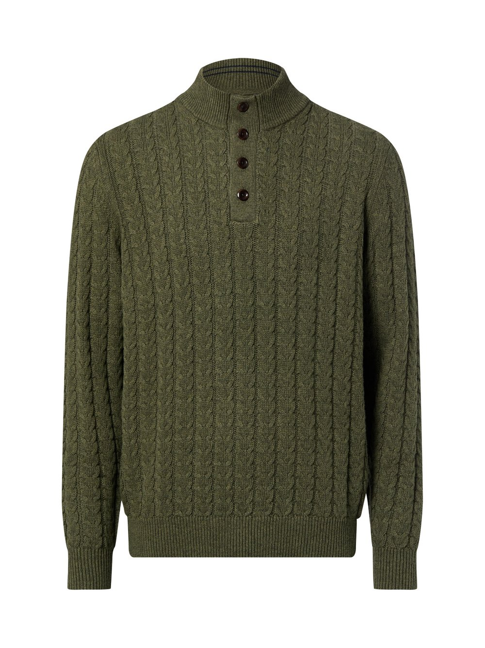 Fynch-Hatton Sweter z zawartością wełny Mężczyźni Bawełna zielony, XXL