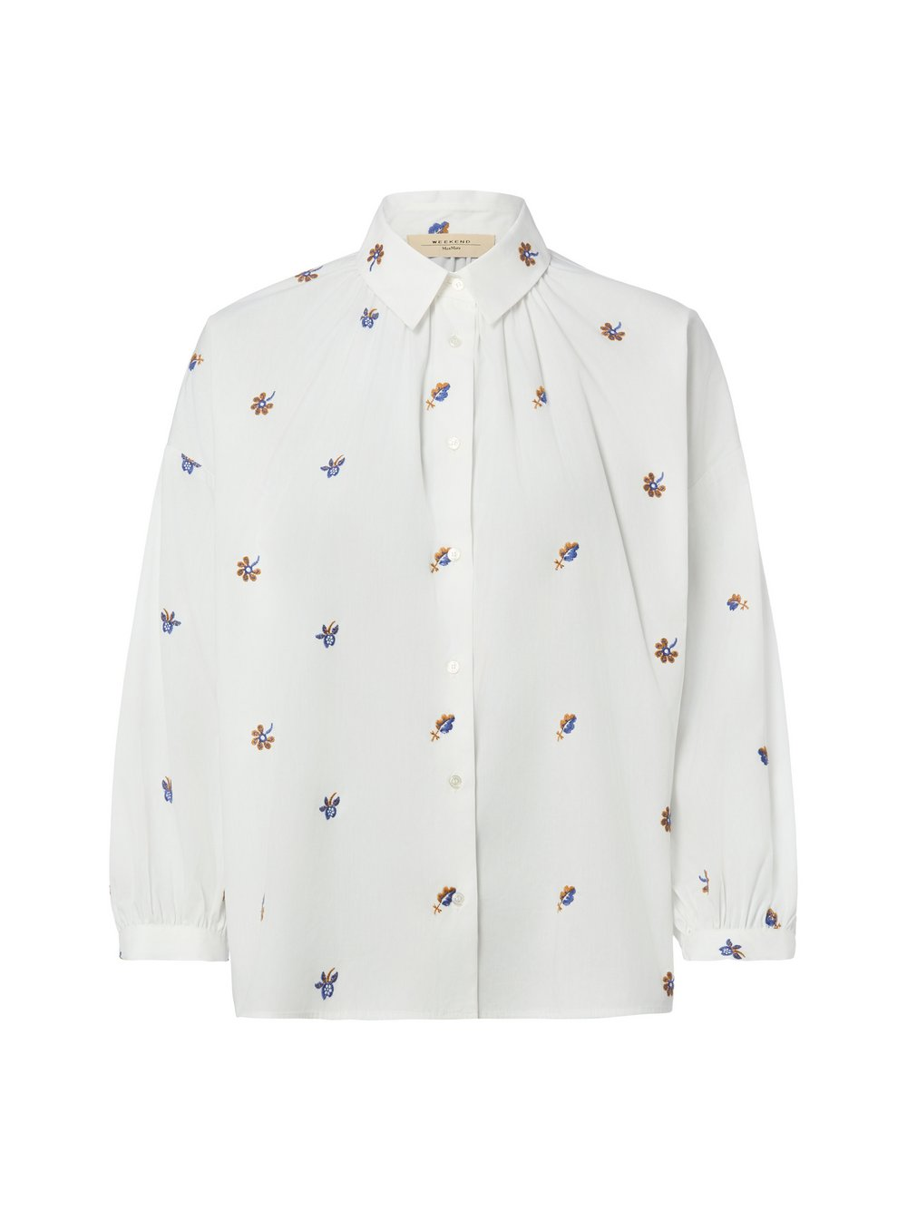 Weekend Max Mara Damska bluzka koszulowa - Butterfly Kobiety Bawełna biały, 42
