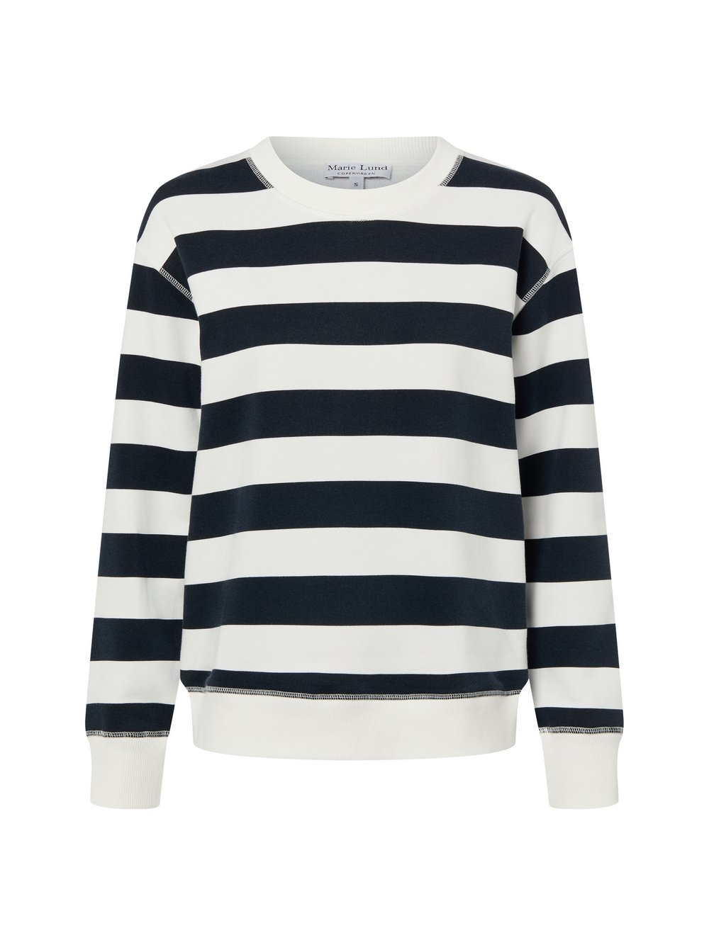 Marie Lund Bluza damska Kobiety Bawełna niebieski|biały, XS