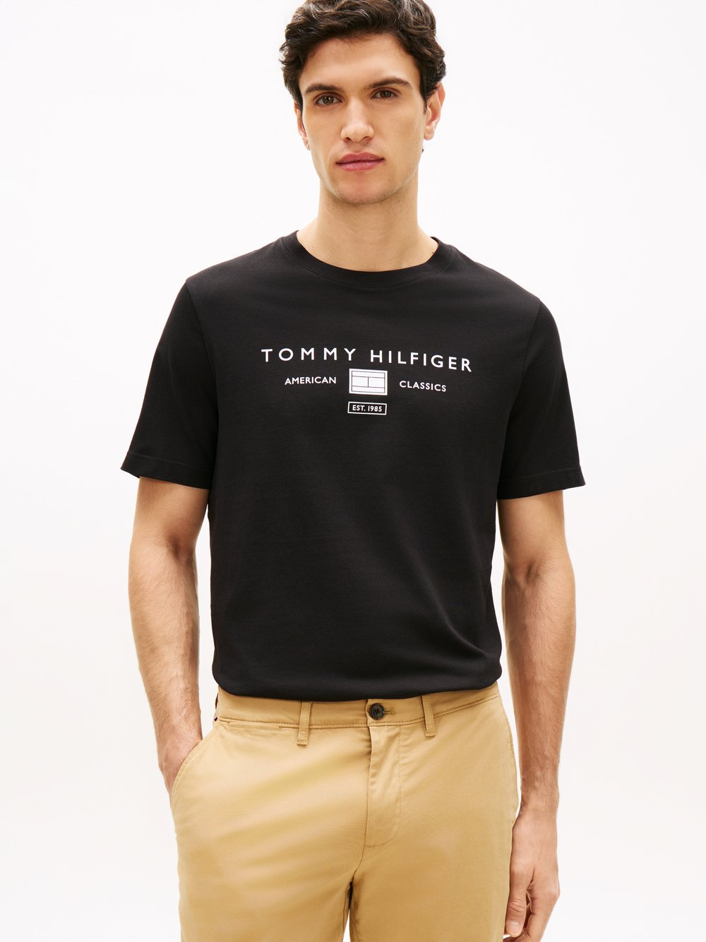 Tommy Hilfiger Koszulka męska Mężczyźni Bawełna czarny, XL
