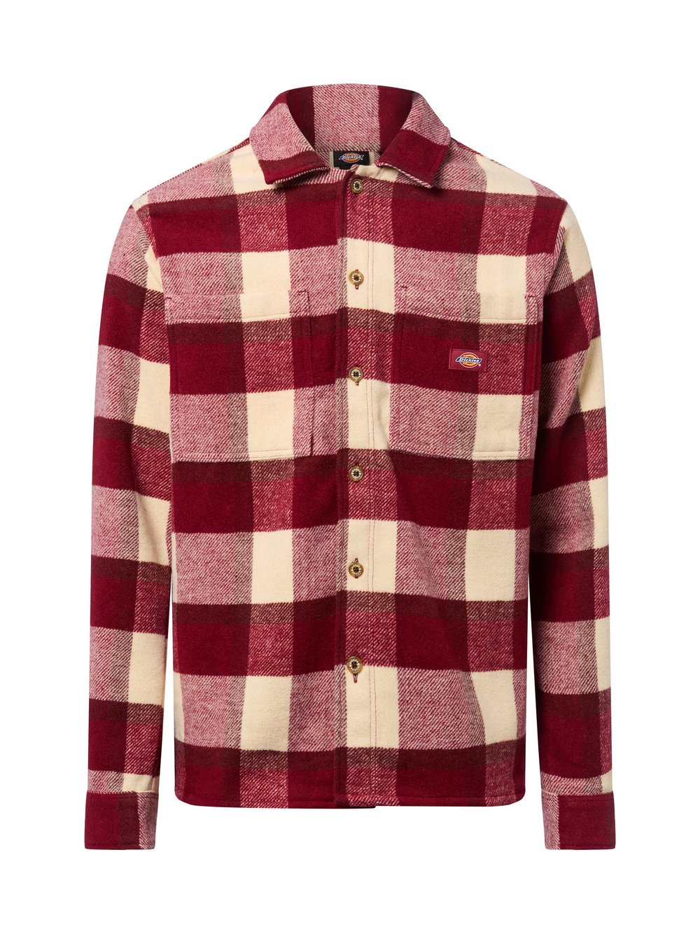 Dickies Męska koszula flanelowa z zawartością wełny - Plaid Coaling Mężczyźni Comfort Fit czerwony, XS