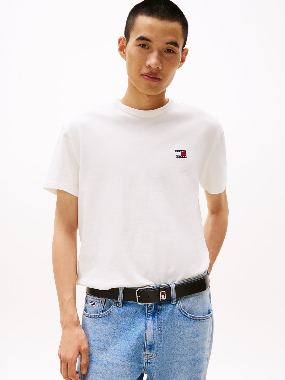 Tommy Jeans Koszulka męska Mężczyźni Bawełna biały, XXL