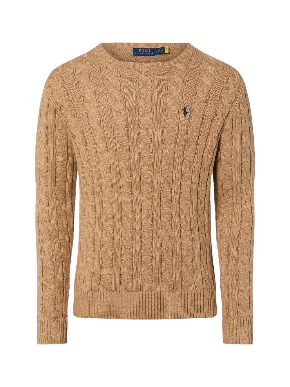 Polo Ralph Lauren Męski sweter z dzianiny Mężczyźni Bawełna brązowy, XL