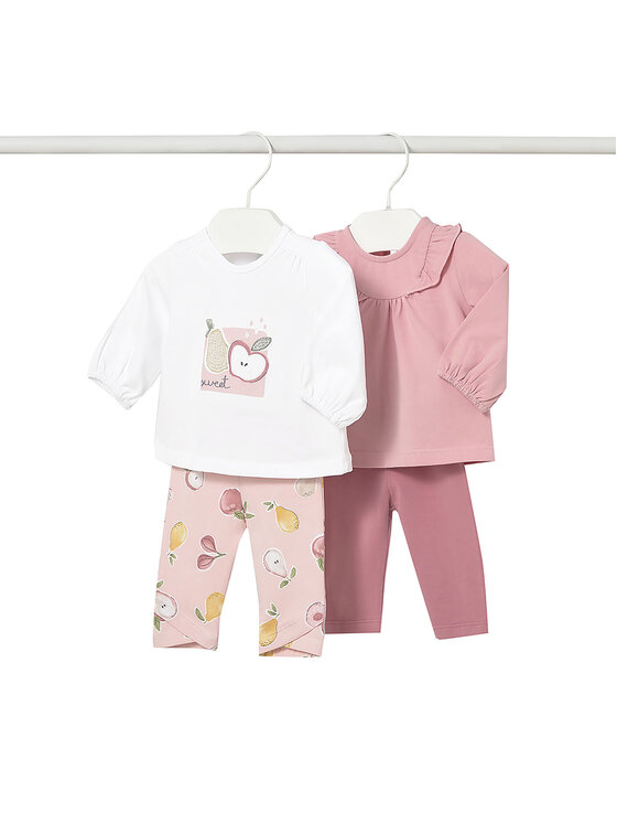 Mayoral Komplet bluzka i legginsy 1741 Różowy Regular Fit