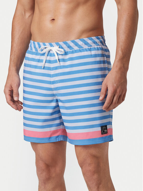 Quiksilver Szorty kąpielowe Original Btz Stripe Volley 17 EQYJV04209 Niebieski Straight Leg