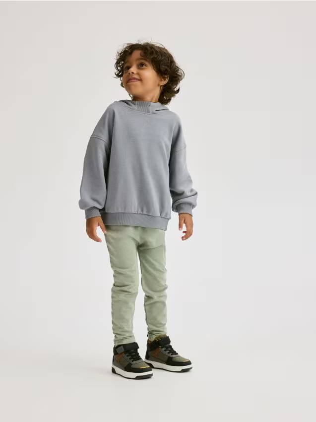 Reserved - Bawełniana bluza oversize - fioletowy miniaturka