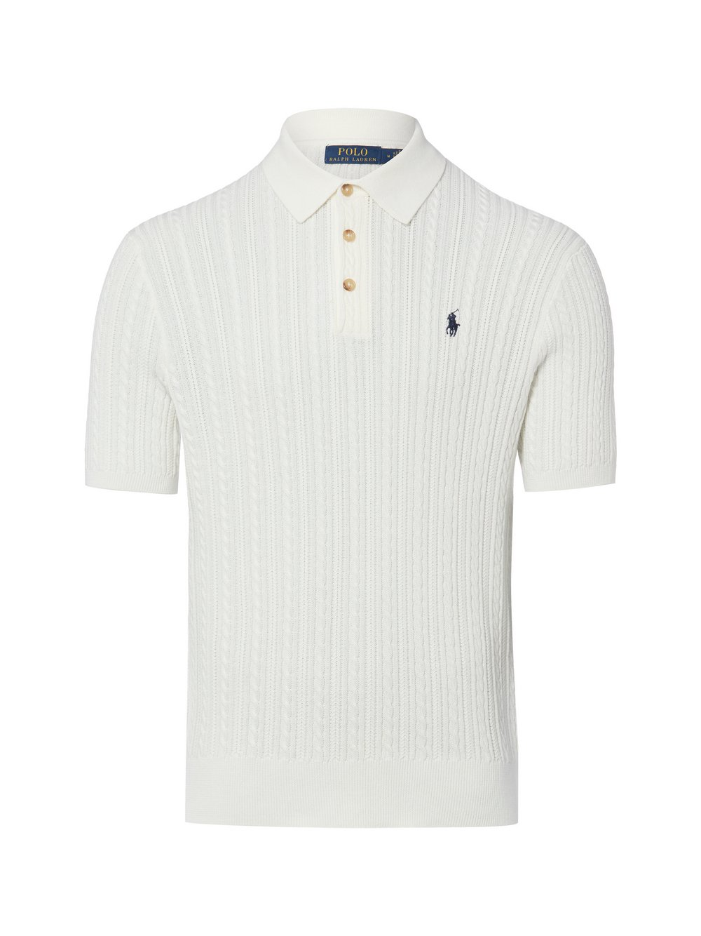 Polo Ralph Lauren Męska koszulka polo z dzianiny Mężczyźni Bawełna biały, XXL
