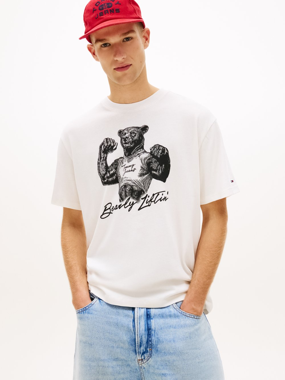 Tommy Jeans Koszulka damska Kobiety Bawełna biały, XXL