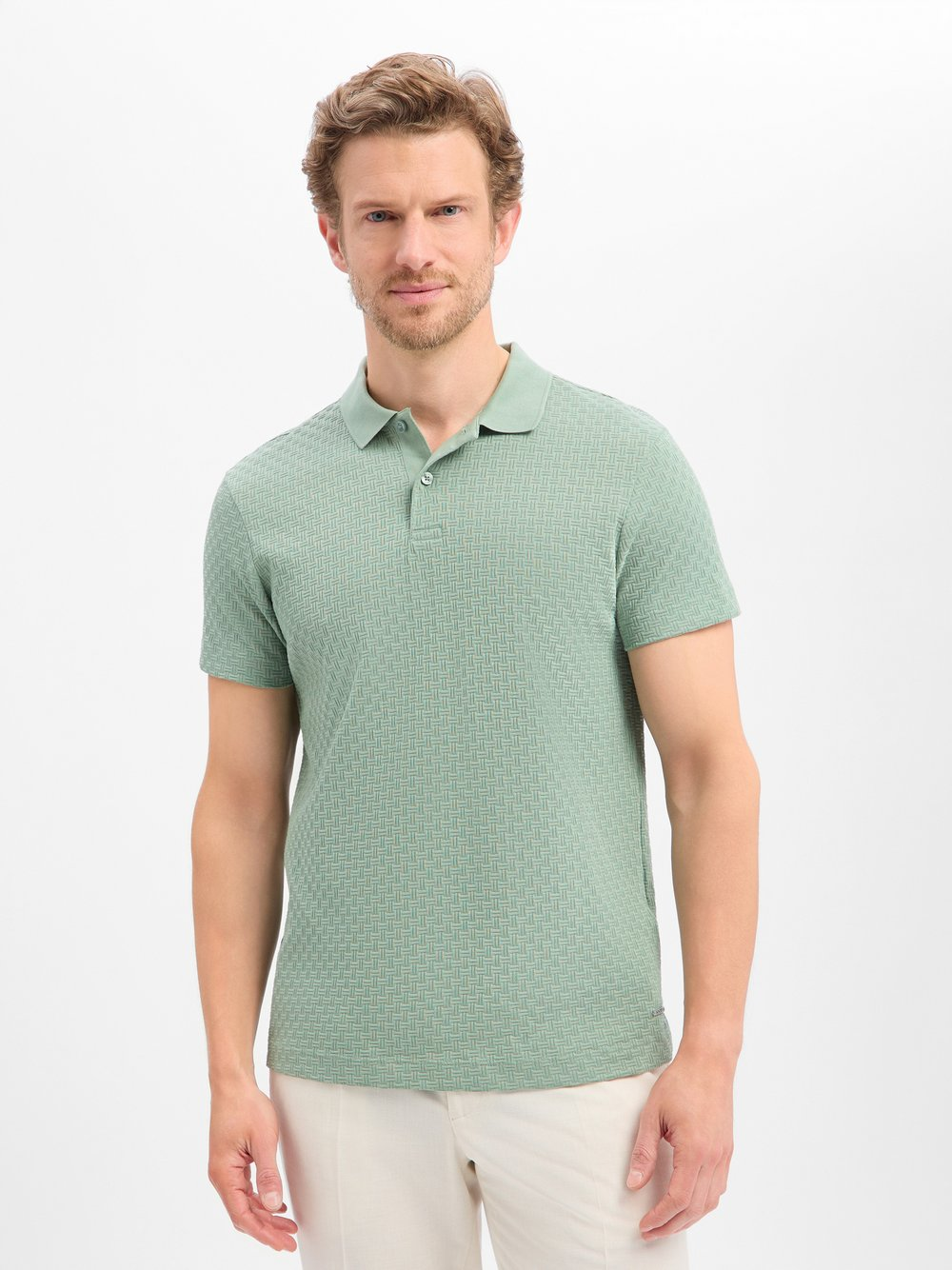 JOOP! Męska koszulka polo - Bradley Mężczyźni Bawełna zielony, XL