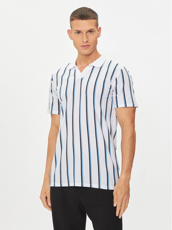 Lindbergh Polo 30-404259 Biały Slim Fit