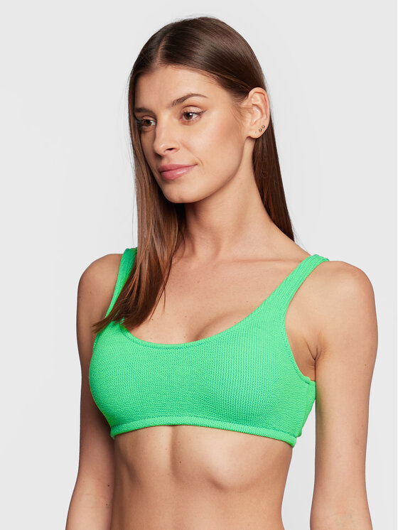 Banana Moon Góra od bikini Justin Scrunchy JAA47 Zielony