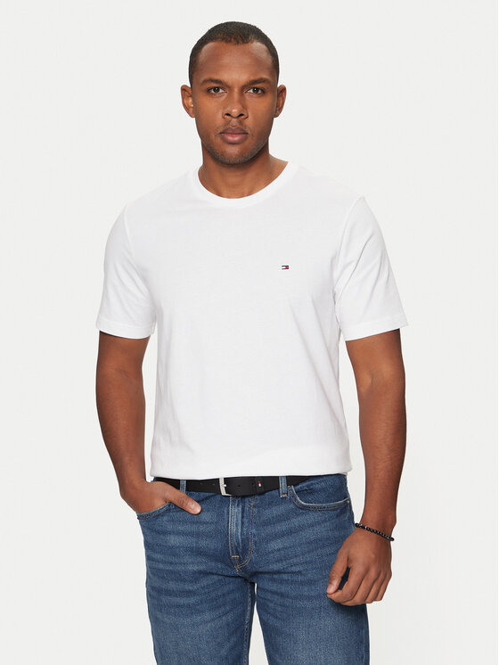 Tommy Hilfiger T-Shirt Essential MW0MW37267 Biały Regular Fit