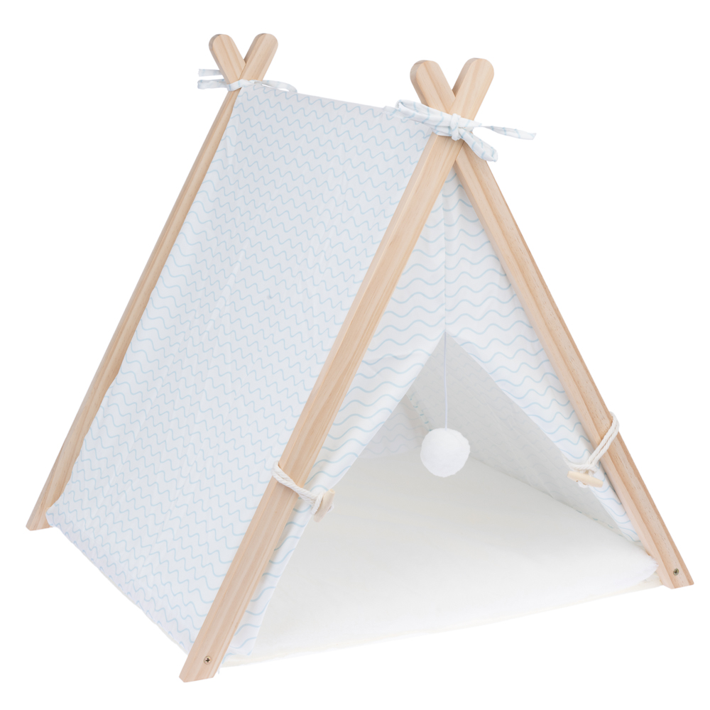 TIAKI tipi dla kota Blue Wave - Dł. x szer. x wys.: 56,5 x 61,5 x 61 cm