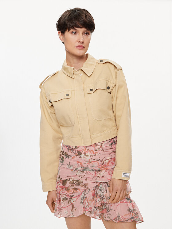 Pepe Jeans Kurtka przejściowa Samantha PL402363 Beżowy Regular Fit