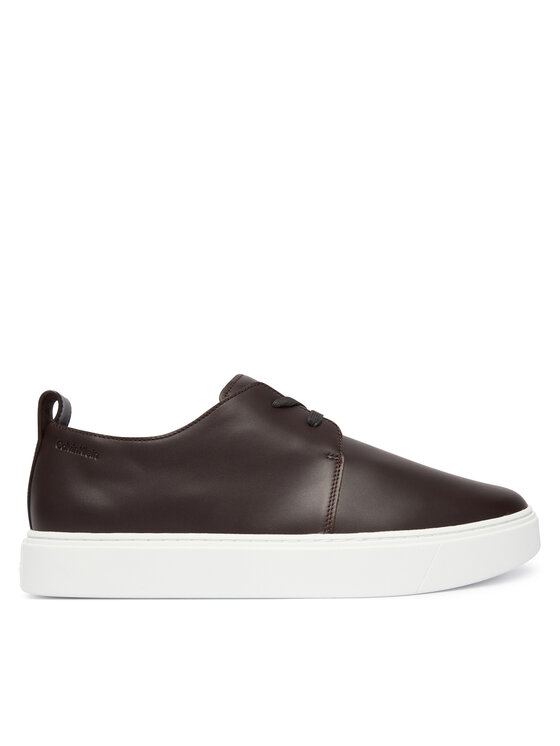 Calvin Klein Sneakersy Hybrid Clean Cup Derby Lth HM0HM02011 Bordowy
